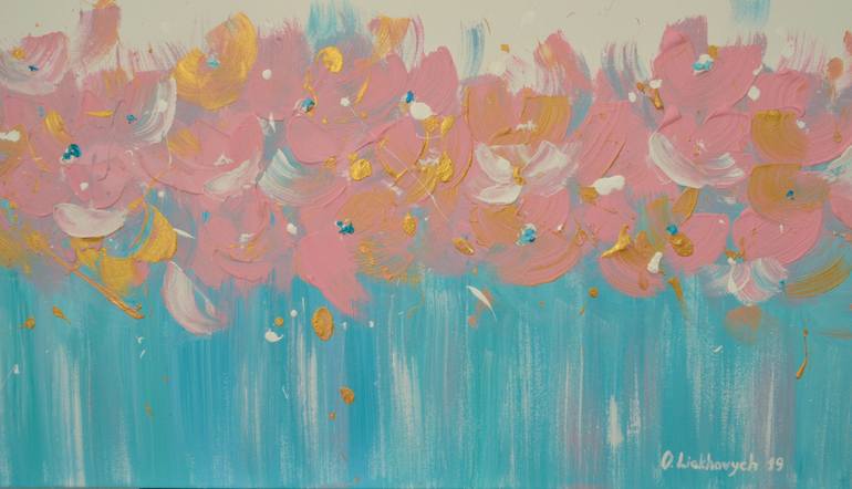 Original Floral Painting by Olesia Liakhovych