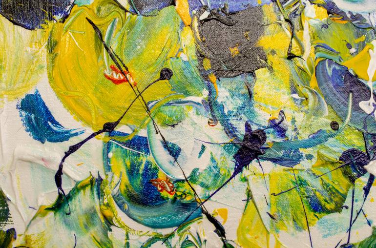 Original Abstract Floral Painting by Olesia Liakhovych