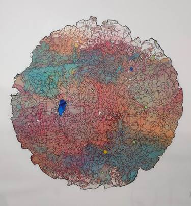 Original Abstract Expressionism Abstract Mixed Media by Sylvain Demers