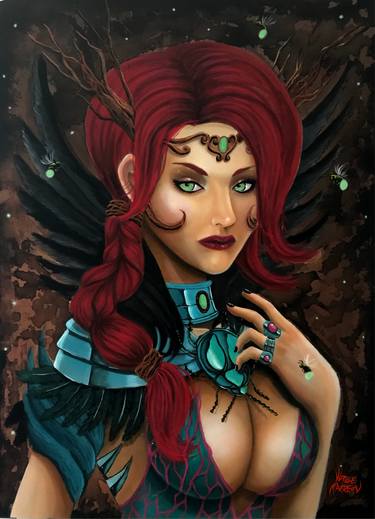 Print of Portraiture Fantasy Paintings by Jorge Carreon
