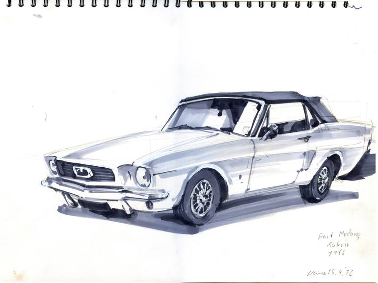 Ford Mustang Drawing - Sports Car Addict