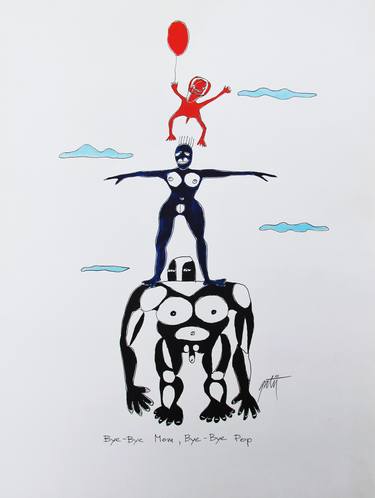 Print of Dada Aerial Drawings by Marshmellow MAR SHY SUN