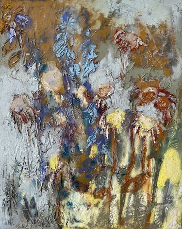 Original Abstract Expressionism Floral Paintings by Erin McGee Ferrell