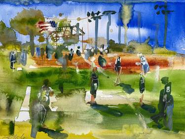 Original Sports Paintings by Erin McGee Ferrell
