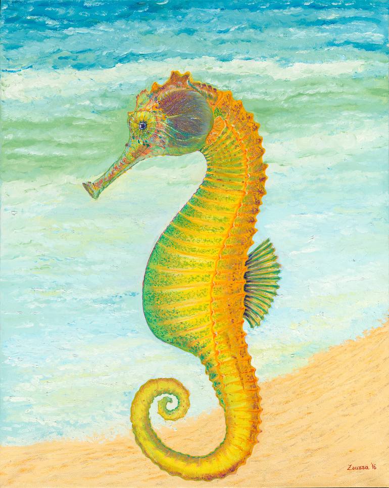 Original Expressionism Animal Painting by Zsuzsanna Rossetter