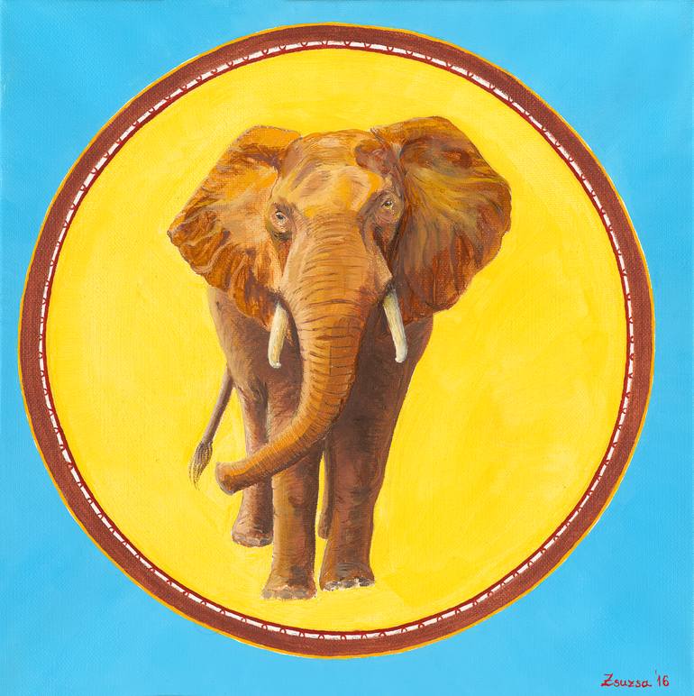 Original Expressionism Animal Painting by Zsuzsanna Rossetter
