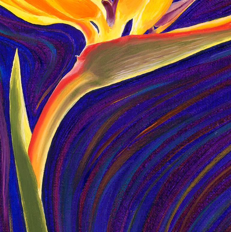 Original Expressionism Floral Painting by Zsuzsanna Rossetter