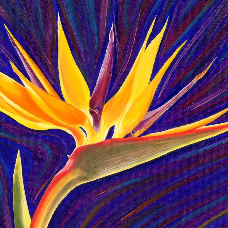 Original Expressionism Floral Painting by Zsuzsanna Rossetter