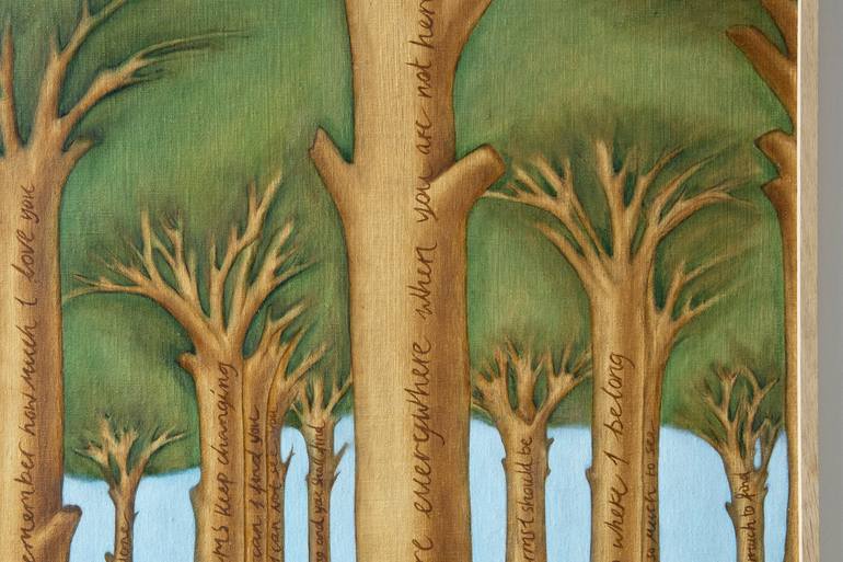 Original Figurative Calligraphy Painting by Marianne Hendriks