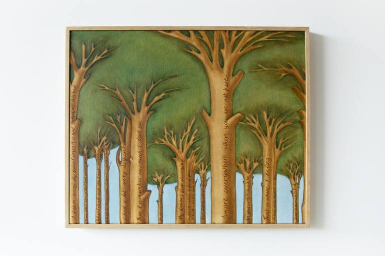 Original Figurative Calligraphy Painting by Marianne Hendriks