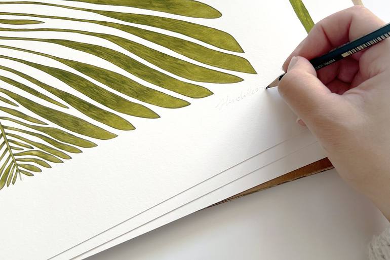 Original Fauvism Botanic Printmaking by Marianne Hendriks