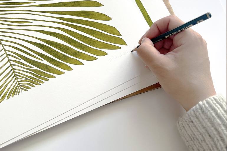 Original Expressionism Botanic Printmaking by Marianne Hendriks