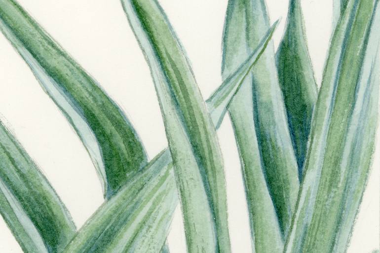 Original Geometric Botanic Painting by Marianne Hendriks