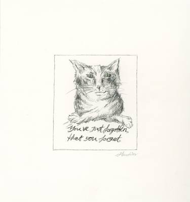 Original Figurative Cats Drawings by Marianne Hendriks