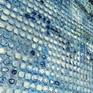 Highly textured durable grid. Vivid blue ink and pigment on plaster on birch panel