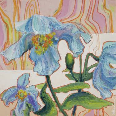 Original Figurative Floral Paintings by Marielle Robichaud