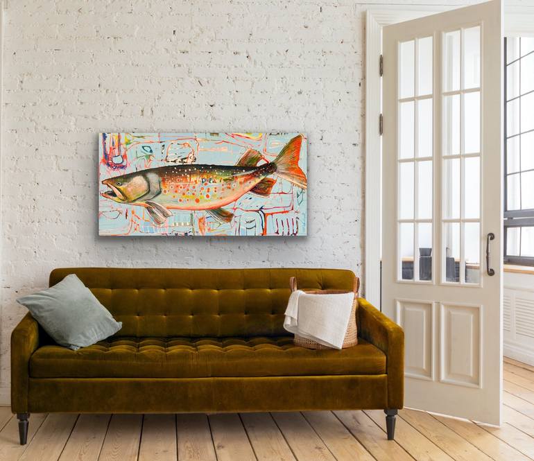 Original Fish Painting by Marielle Robichaud