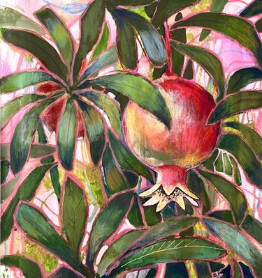 Original Abstract Garden Painting by Marielle Robichaud