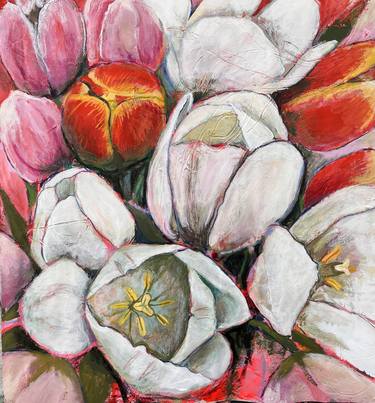 Original Contemporary Floral Painting by Marielle Robichaud