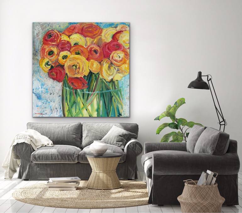 Original Floral Painting by Marielle Robichaud
