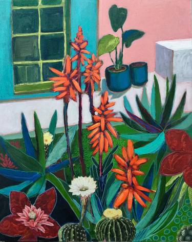 Original Expressionism Garden Paintings by Marielle Robichaud