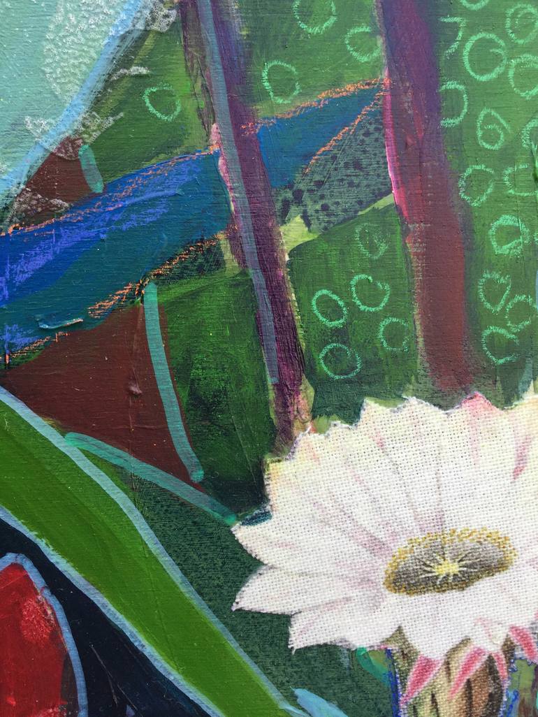 Original Expressionism Garden Painting by Marielle Robichaud