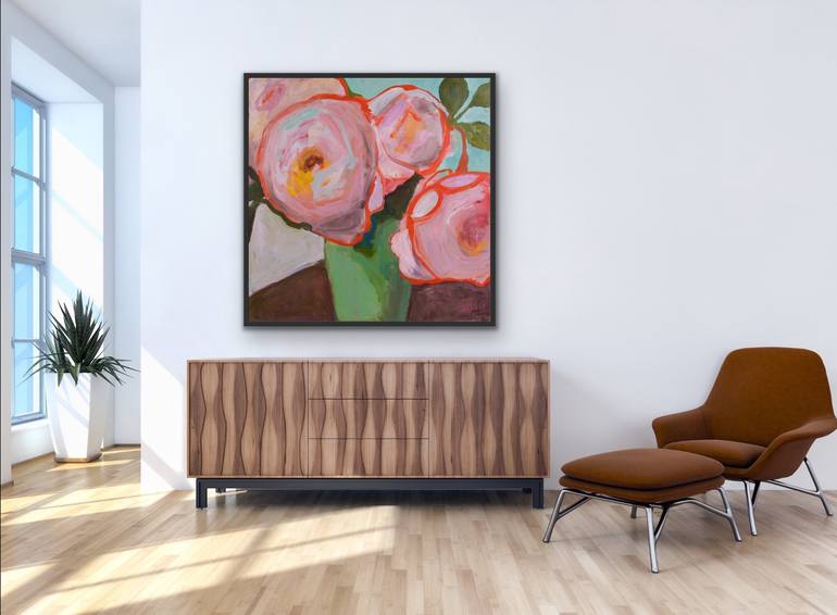 Original Expressionism Floral Painting by Marielle Robichaud