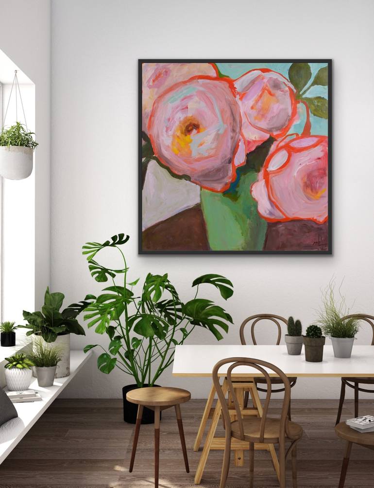 Original Expressionism Floral Painting by Marielle Robichaud