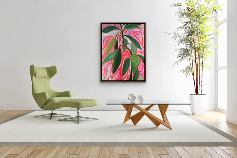 Original Abstract Expressionism Botanic Painting by Marielle Robichaud