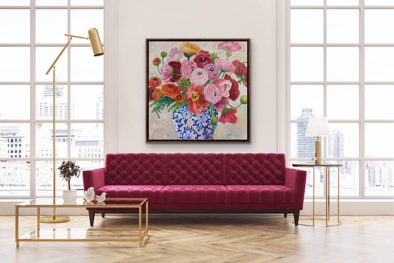 Original Expressionism Floral Painting by Marielle Robichaud