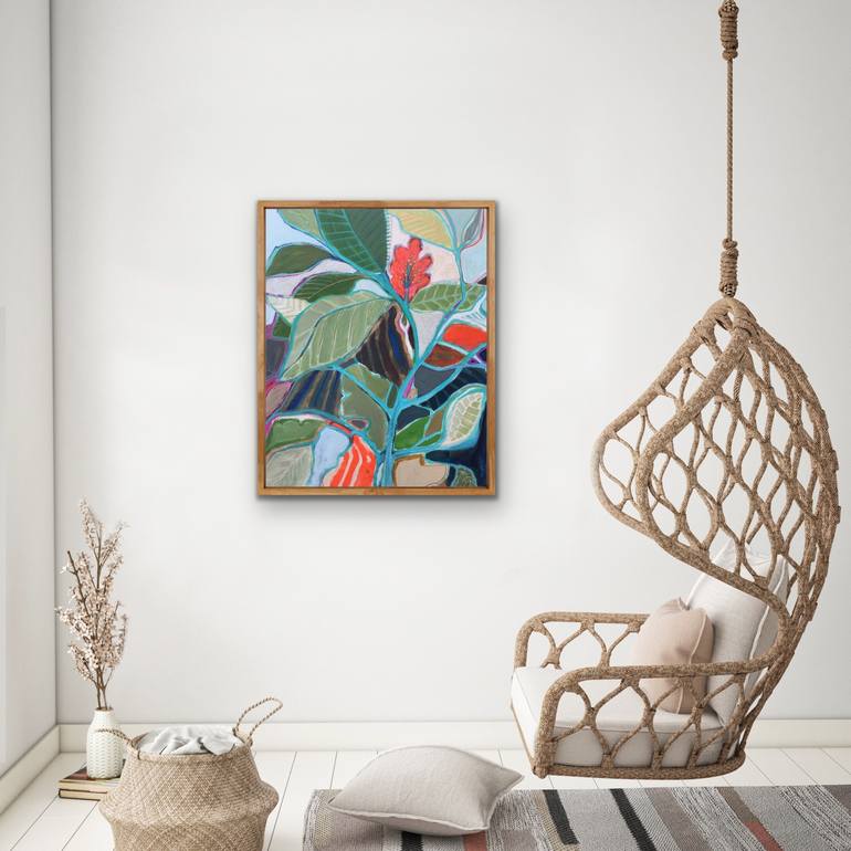 Original Abstract Botanic Painting by Marielle Robichaud