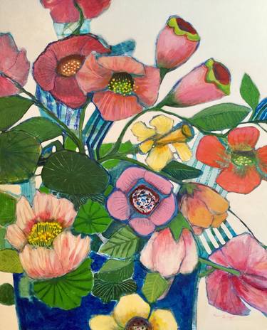 Original Figurative Floral Paintings by Marielle Robichaud