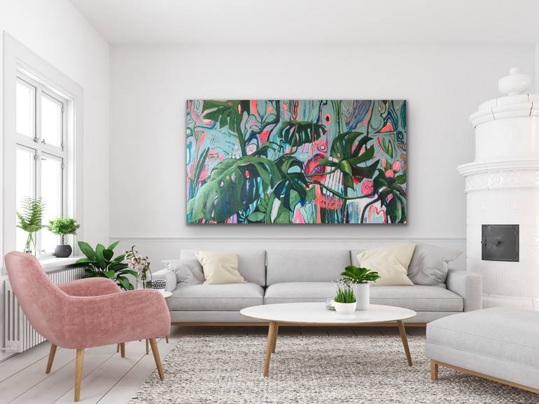 Original Abstract Botanic Painting by Marielle Robichaud