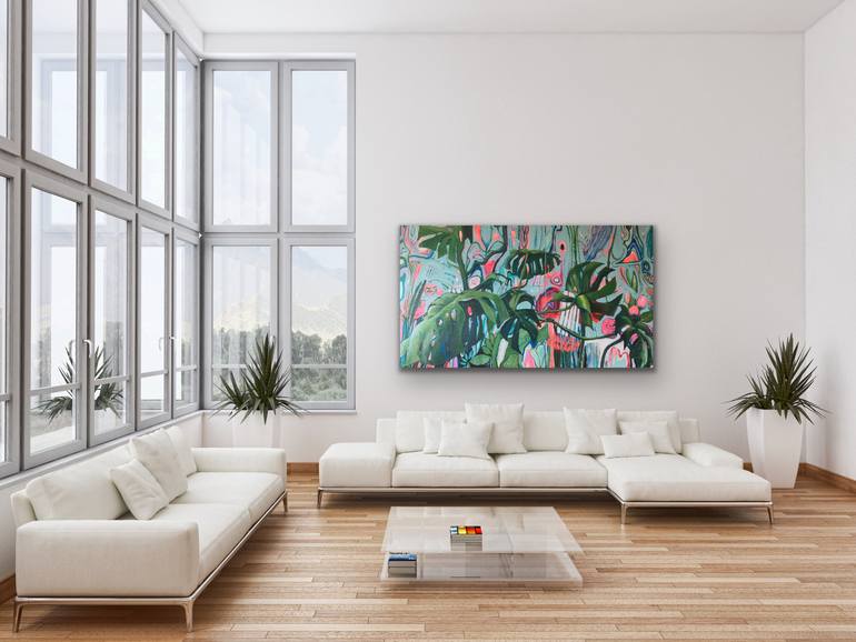 Original Abstract Botanic Painting by Marielle Robichaud