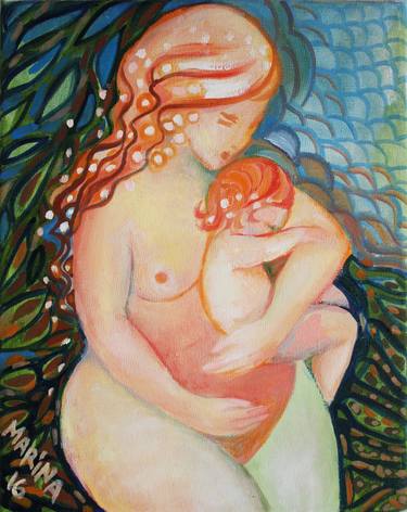 Print of Figurative Family Paintings by Marina Popska