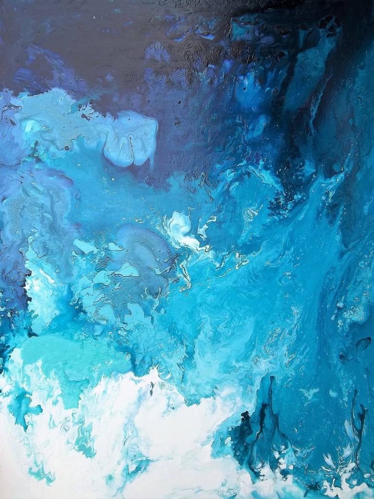 Deep Blue Painting by Rabia Patel | Saatchi Art