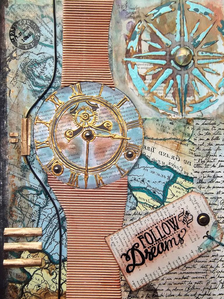 Follow your dream Collage by Rabia Patel | Saatchi Art