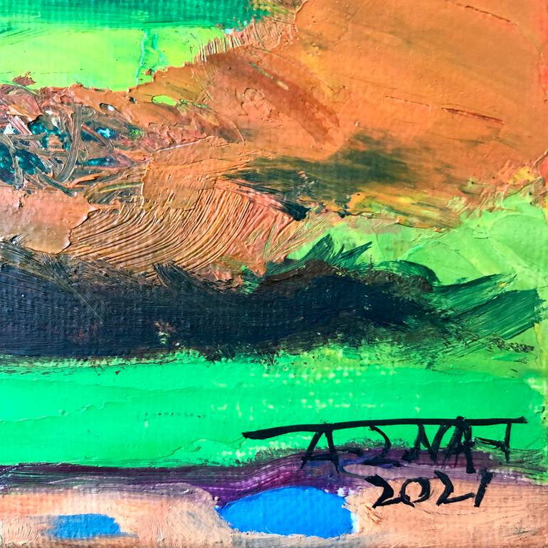 Original Abstract Expressionism Landscape Painting by Alain Donate