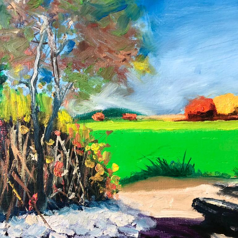 Original Abstract Expressionism Landscape Painting by Alain Donate