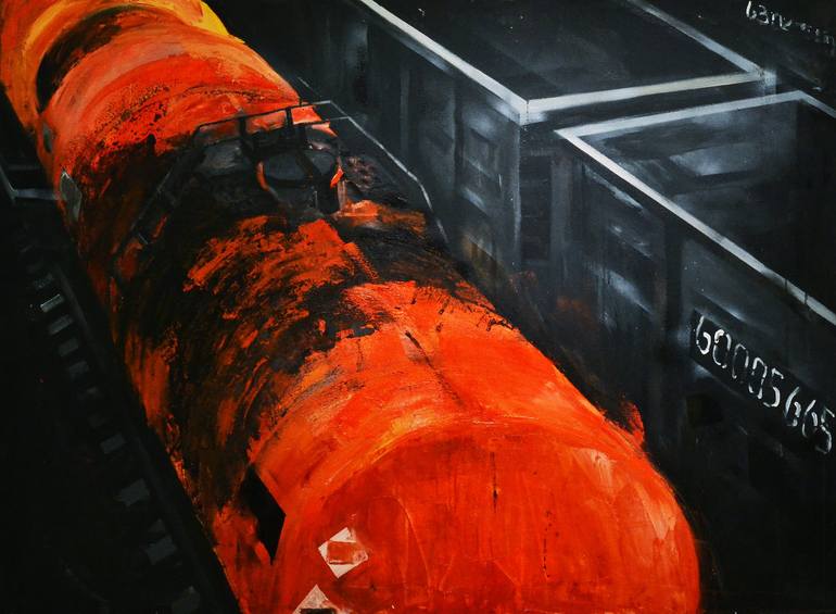 Red rust Painting by Vladislav Ryaboshtan | Saatchi Art