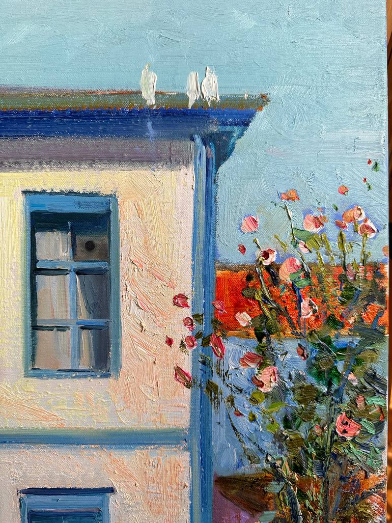 Original Impressionism Garden Painting by Khanlar Asadullayev