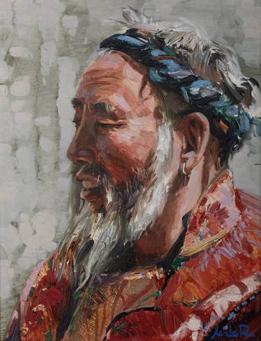 Print of Portrait Paintings by Khanlar Asadullayev