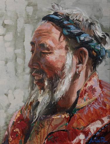 Print of Fine Art Portrait Paintings by Khanlar Asadullayev