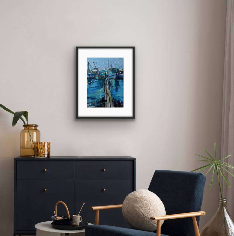 Original Impressionism Beach Painting by Khanlar Asadullayev