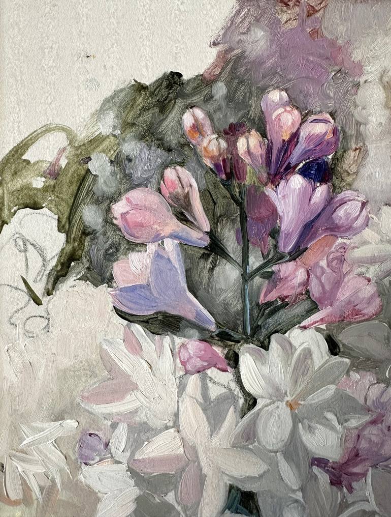 Original Fine Art Floral Painting by Khanlar Asadullayev