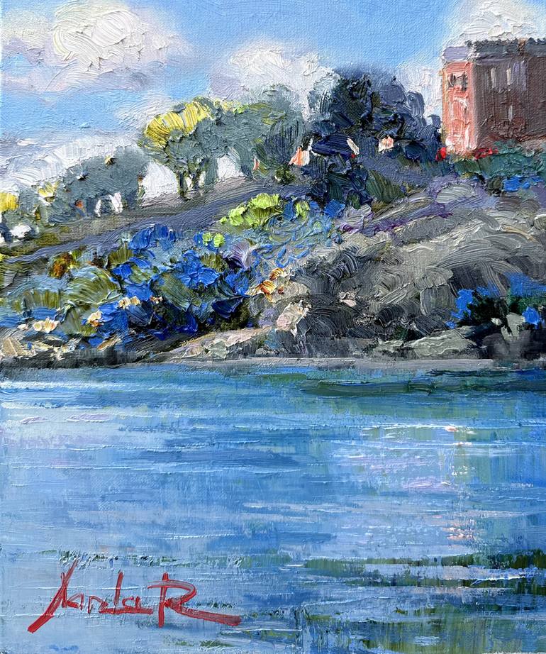Original Impressionism Landscape Painting by Khanlar Asadullayev