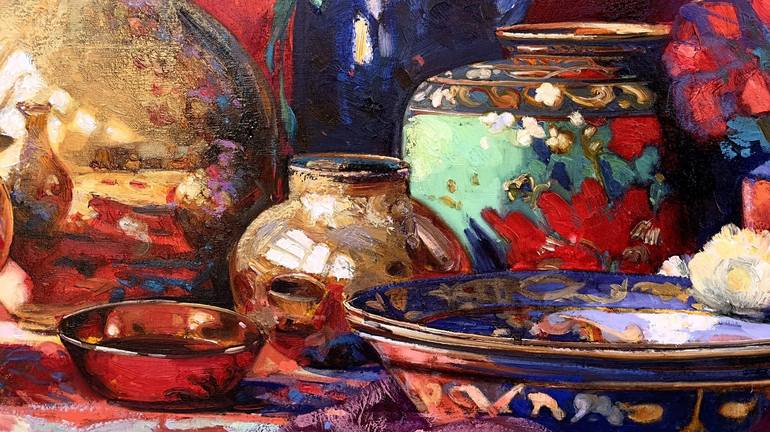 Original Still Life Painting by Khanlar Asadullayev