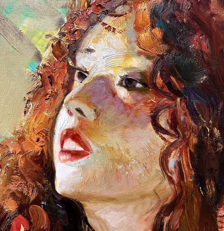 Original Impressionism Women Painting by Khanlar Asadullayev