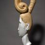 Hair , Long beautiful hair. carved in marble and tint to give vibrancy to a masterful carving.
Hair can define ones inner self.