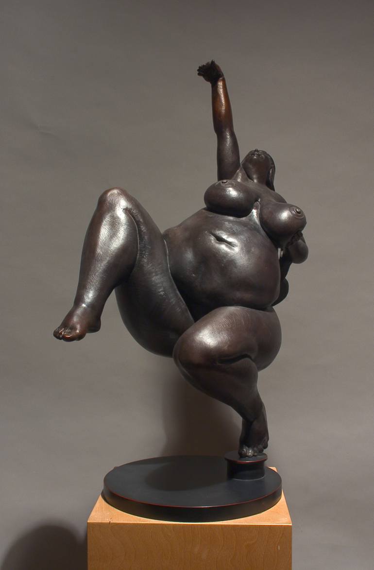 Original Art Deco Erotic Sculpture by bela bacsi